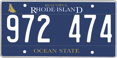 RI license plate 972474