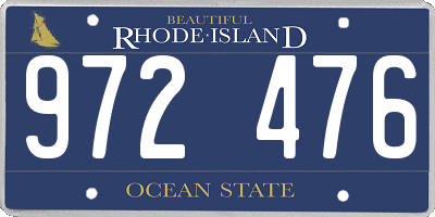 RI license plate 972476