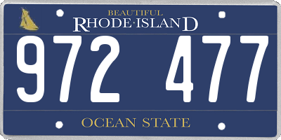 RI license plate 972477