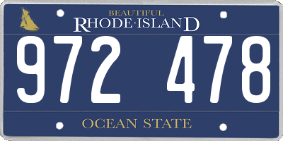 RI license plate 972478