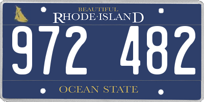 RI license plate 972482