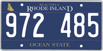 RI license plate 972485