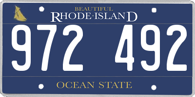 RI license plate 972492
