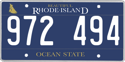 RI license plate 972494