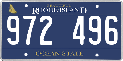 RI license plate 972496