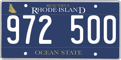 RI license plate 972500