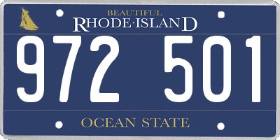 RI license plate 972501