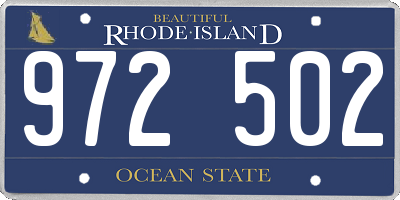 RI license plate 972502