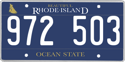 RI license plate 972503