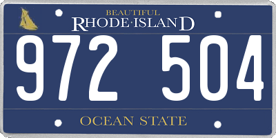 RI license plate 972504