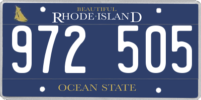 RI license plate 972505