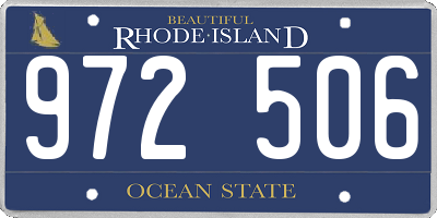 RI license plate 972506