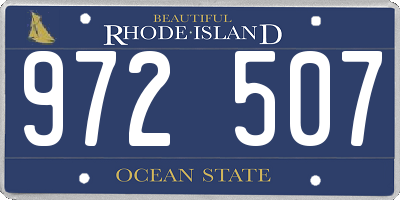 RI license plate 972507