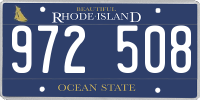 RI license plate 972508