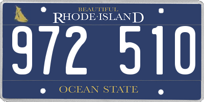 RI license plate 972510