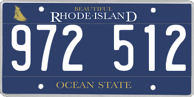 RI license plate 972512