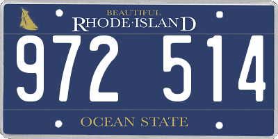 RI license plate 972514