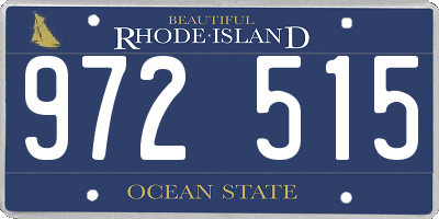 RI license plate 972515