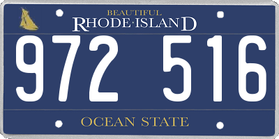 RI license plate 972516