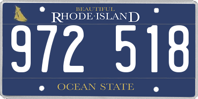 RI license plate 972518