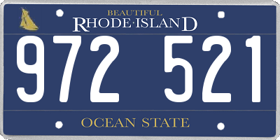 RI license plate 972521