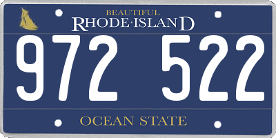 RI license plate 972522