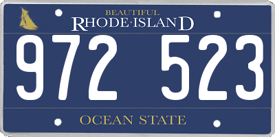 RI license plate 972523