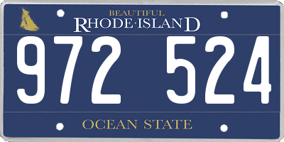 RI license plate 972524