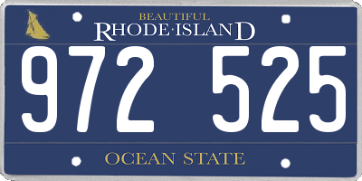 RI license plate 972525