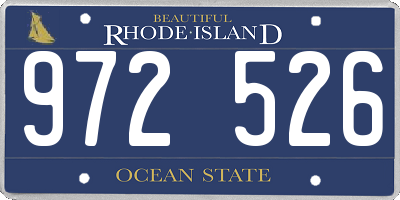 RI license plate 972526