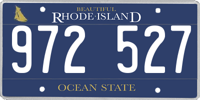 RI license plate 972527