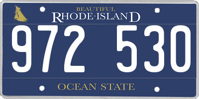 RI license plate 972530