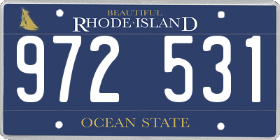 RI license plate 972531