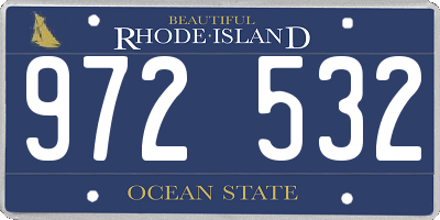 RI license plate 972532