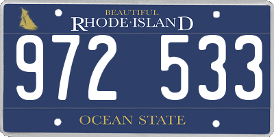 RI license plate 972533