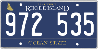 RI license plate 972535