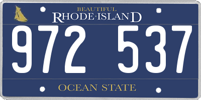 RI license plate 972537