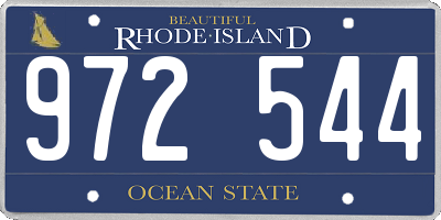 RI license plate 972544