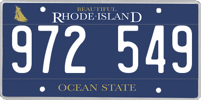 RI license plate 972549