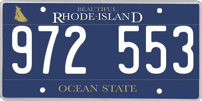 RI license plate 972553