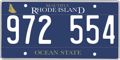 RI license plate 972554