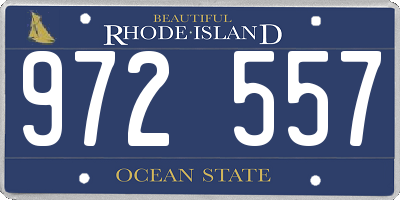 RI license plate 972557