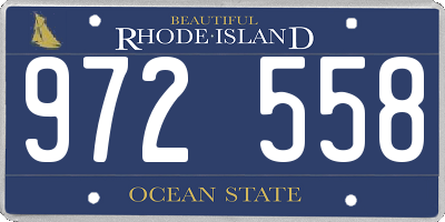 RI license plate 972558