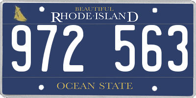 RI license plate 972563