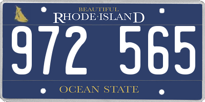 RI license plate 972565