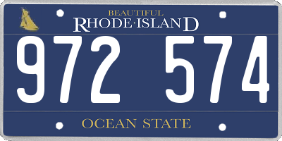 RI license plate 972574