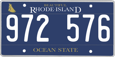 RI license plate 972576