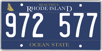 RI license plate 972577