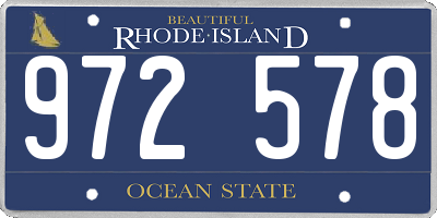 RI license plate 972578