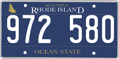 RI license plate 972580